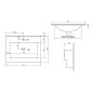 Sapho Slim - Meuble-lavabo 600x160x460 mm, blanc 1601-60 Sapho Slim - Meuble-lavabo 600x160x460 mm, blanc 1601-60