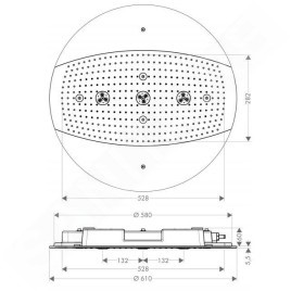 Hansgrohe Raindance - Douche de tête du diamètre de 600 mm Air 3jet sans éclairage, chrome 26115000
