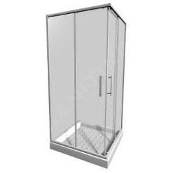 Jika Lyra plus - Cabine de douche 780-800x780-800 mm, blanc/verre transparent H2513810006681