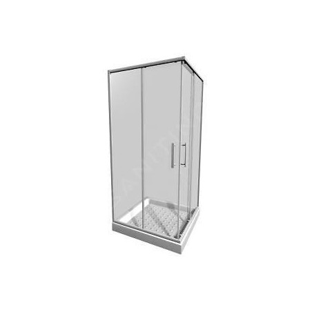 Jika Lyra plus - Cabine de douche 780-800x780-800 mm, blanc/verre transparent H2513810006681