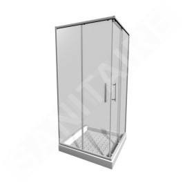 Jika Lyra plus - Cabine de douche 780-800x780-800 mm, blanc/verre transparent H2513810006651