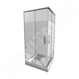 Jika Lyra plus - Cabine de douche 780-800x780-800 mm, blanc/verre transparent H2513810006651