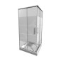 Jika Lyra plus - Cabine de douche 780-800x780-800 mm, blanc/verre transparent H2513810006651