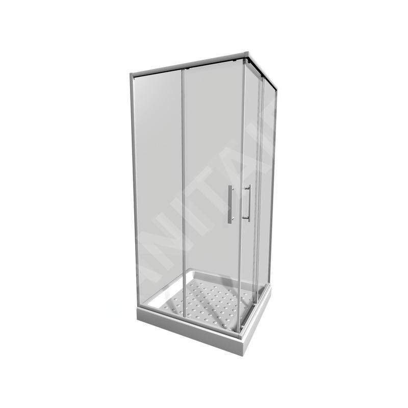 Jika Lyra plus - Cabine de douche 880-900x880-900 mm, blanc/verre transparent H2513820006681