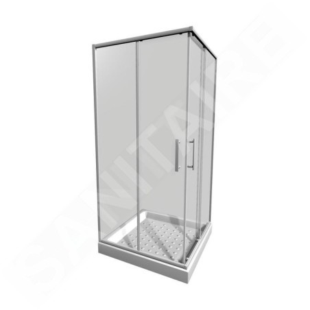 Jika Lyra plus - Cabine de douche 880-900x880-900 mm, blanc/verre transparent H2513820006681