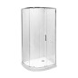 Jika Tigo - Cabine de douche 780x980 mm, Jika Perla Glass, argent/verre arctique H2512110026661