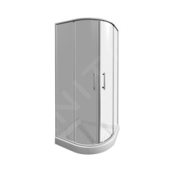 Jika Lyra plus - Cabine de douche quart de rond 900x900 mm, Jika Perla Glass, blanc/verre transparent H2533820006681