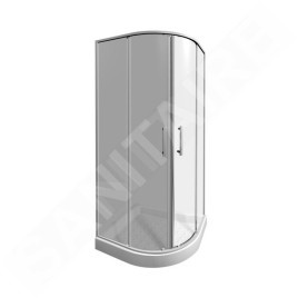 Jika Lyra plus - Paroi de douche 800x800 mm, Jika Perla Glass, blanc/verre transparent H2533810006681
